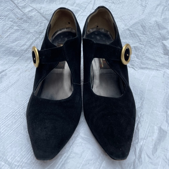 Vintage Mary Jane shoes Ingledew’s faux suede leather Italy - Picture 5 of 9